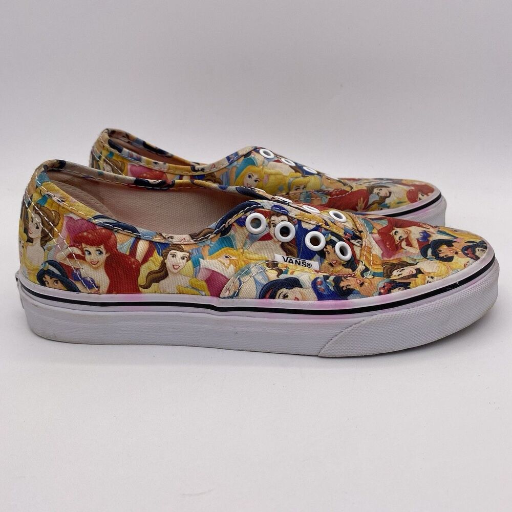 Vans Women's Authentic Disney Princess All Over Print Sneakers Shoes - Size: 5
